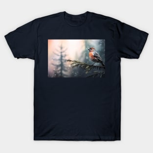 Dreamy boreal purple finch collage T-Shirt